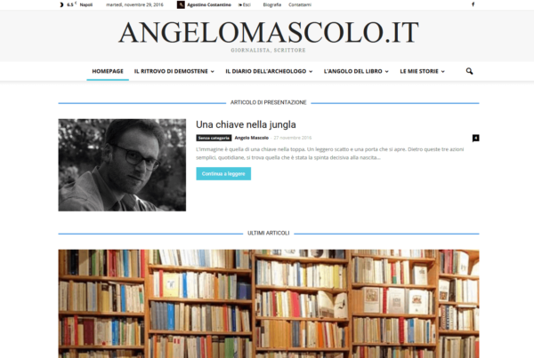 Il Sito web di Angelo Mascolo, Archeologo e giornalista professionista